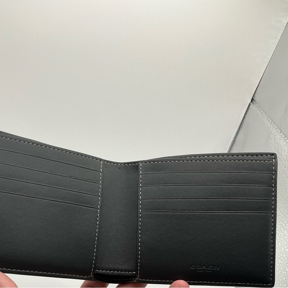 A Rare HTF Leather Printed Multicolor Coach New York Men’s Wallet - Picture 4 of 5